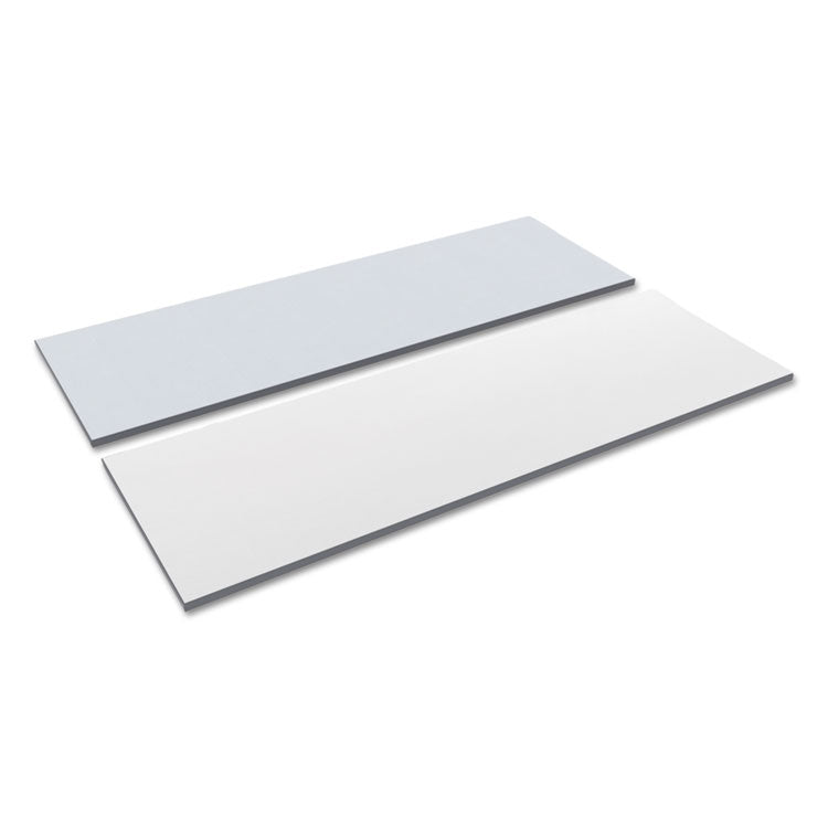 Alera Reversible Laminate Table Top, Rectangular, 71.5w x 23.63d, White/Gray (ALETT7224WG) Each