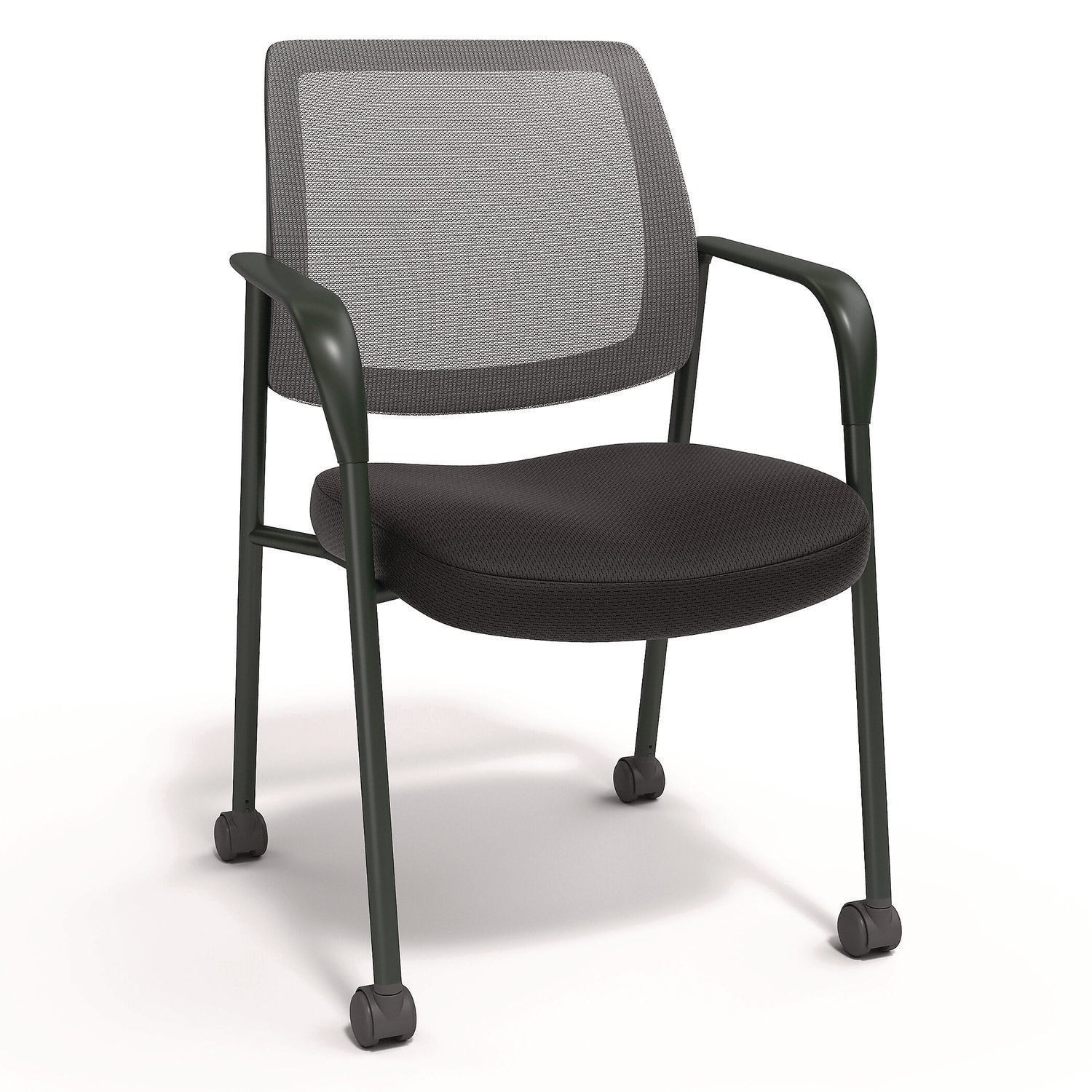 Alera Wessex Mesh Fabric Guest Chair, 24.41 x 23.62 x 35.04, Black Seat, Black Back, Black Base (ALEWX43BME17) Each