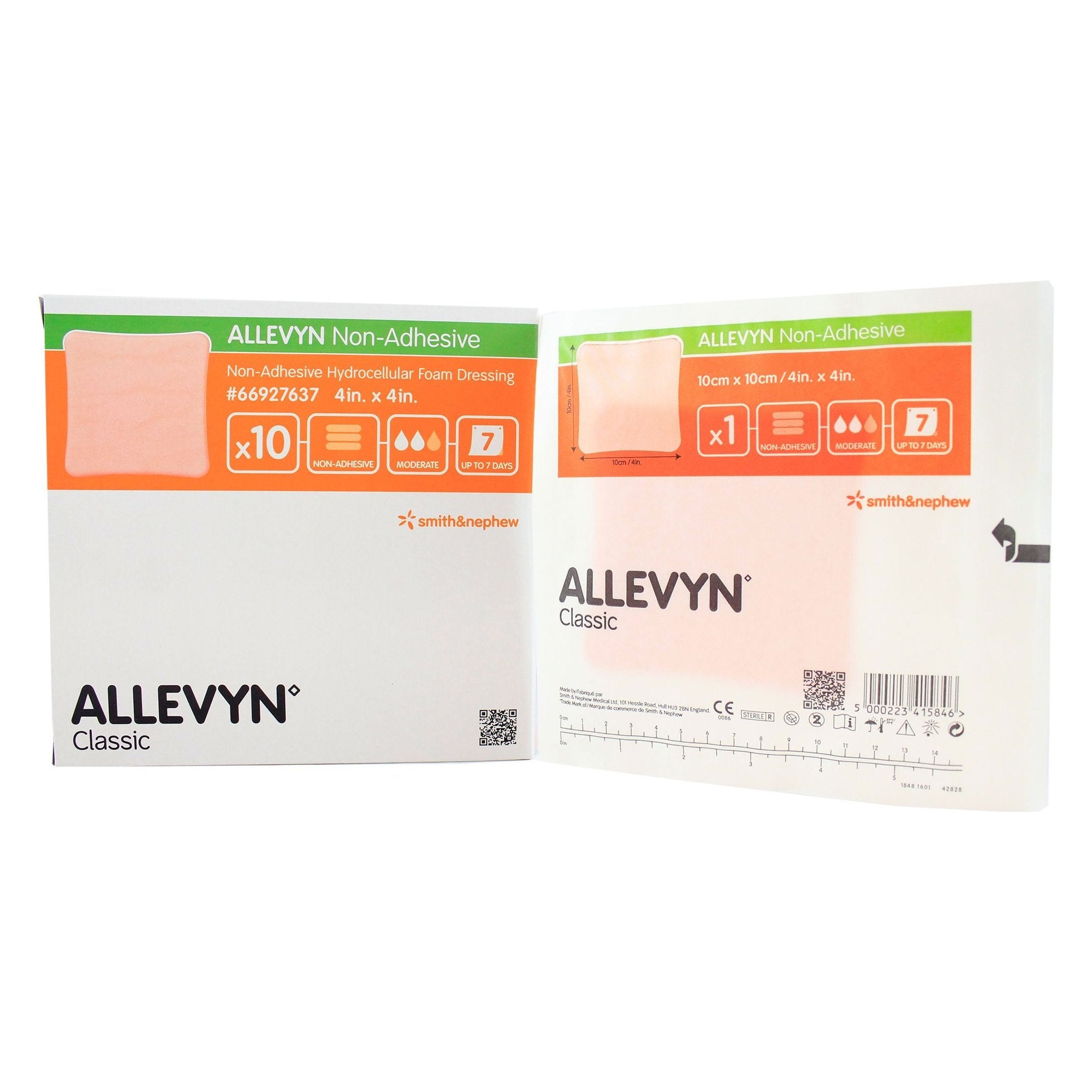 Allevyn Foam Dressing 4 X 4 Inch Without Border Film Backing Nonadhesive Square Sterile (226263_CS) 70/CS