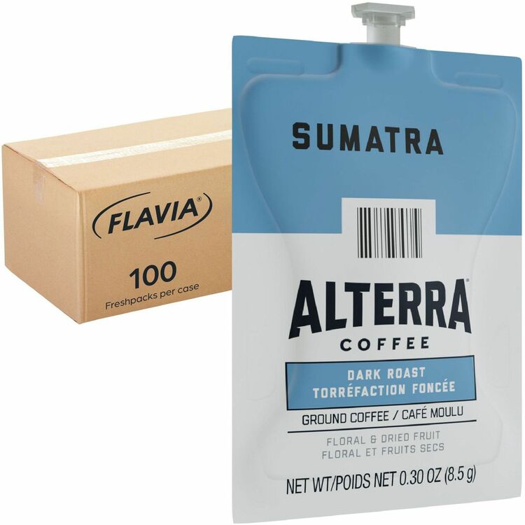 Alterra Alterra Sumatra Coffee Freshpack, Sumatra, 0.3 oz Pouch, 100/Carton (LAV48017) Case of 100