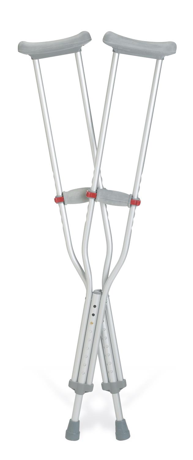 Aluminum Crutches with Red Dot Hand Grip, Youth, 1 PR (G92-214-8H) 1 Pair