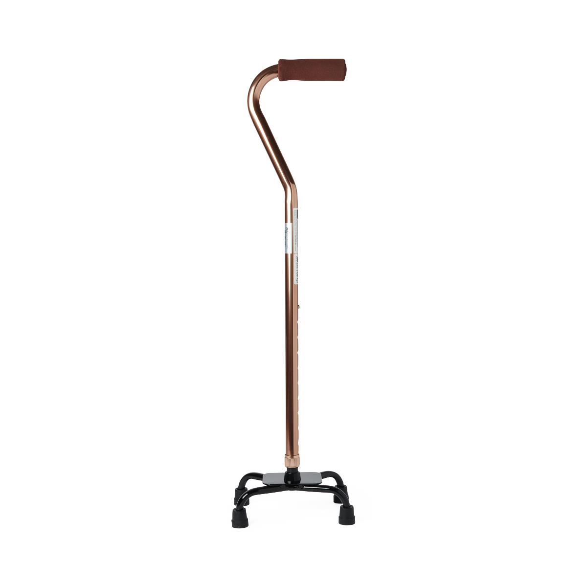 Aluminum Quad Cane with Small Base, 300 lb. Capacity, Bronze, 1 EA (MDS86222BRZH) Each