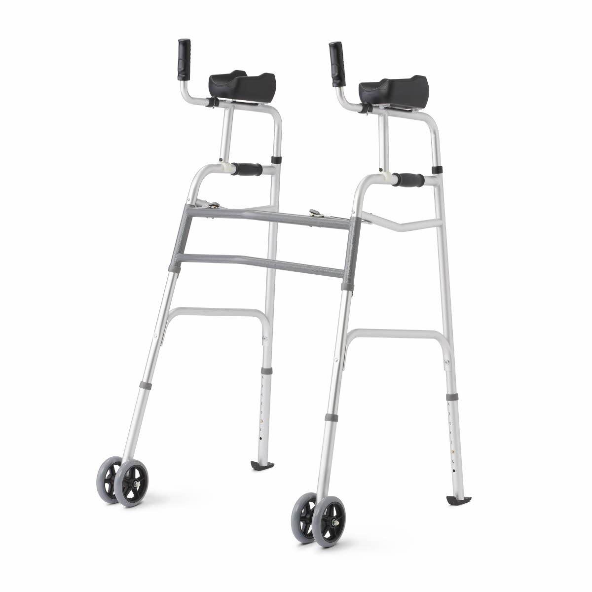 Aluminum Upright Folding Walker with 5" Wheels, Junior, 1 EA (MDSUPWALKJR) Each
