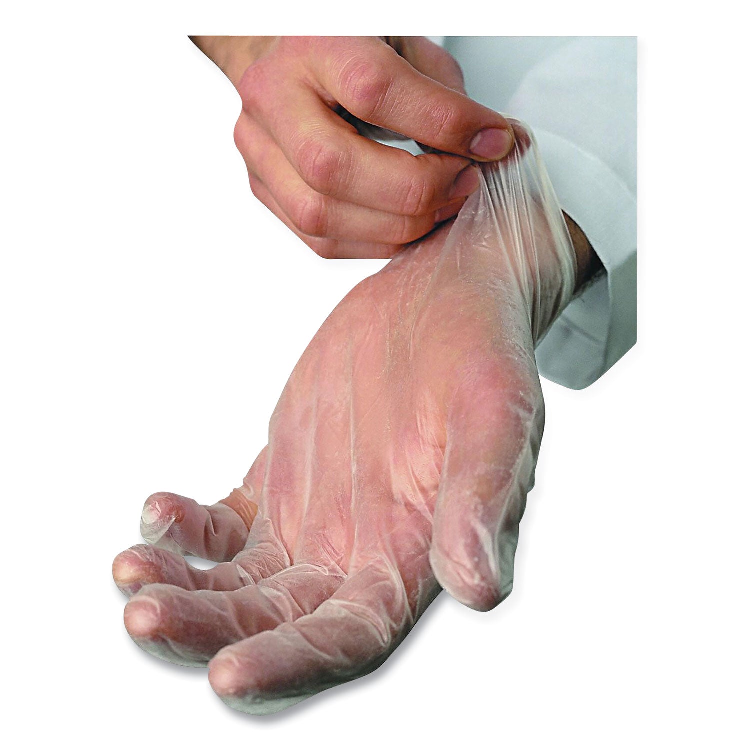 AMBITEX V5201 Series Powder-Free Vinyl Gloves, 3 mil, Small, Clear, 100/Box (TXIVSM5201) Box of 100