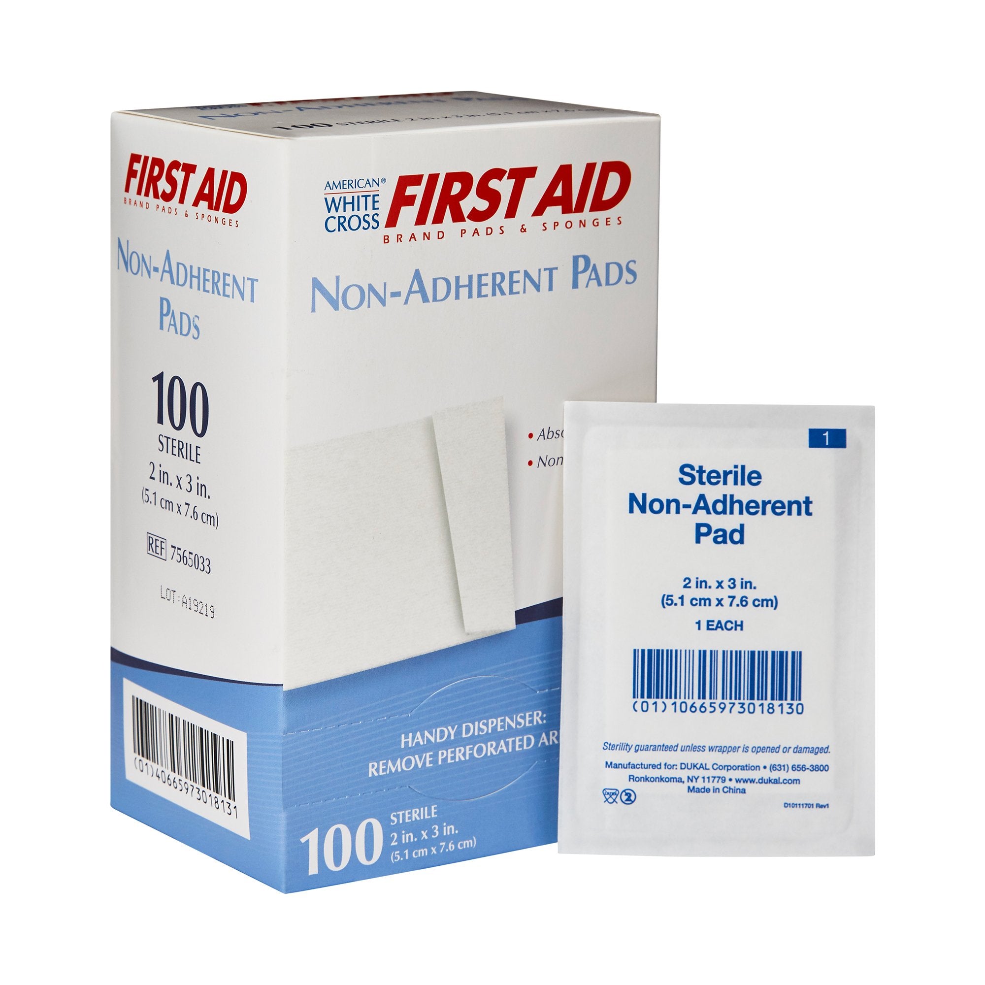 American White Cross Non-Adherent Dressing 2 X 3 Inch Sterile 1 per Pack (126982_EA) 1/EA