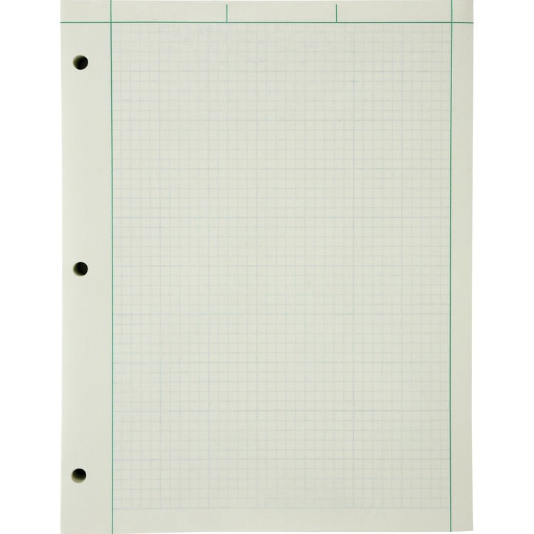 Ampad Engineer Pads, Ruled 5x5 Sq/Inch, 200 Sheets/Pad, 8-1/2"x11", Green (TOP22144) Each