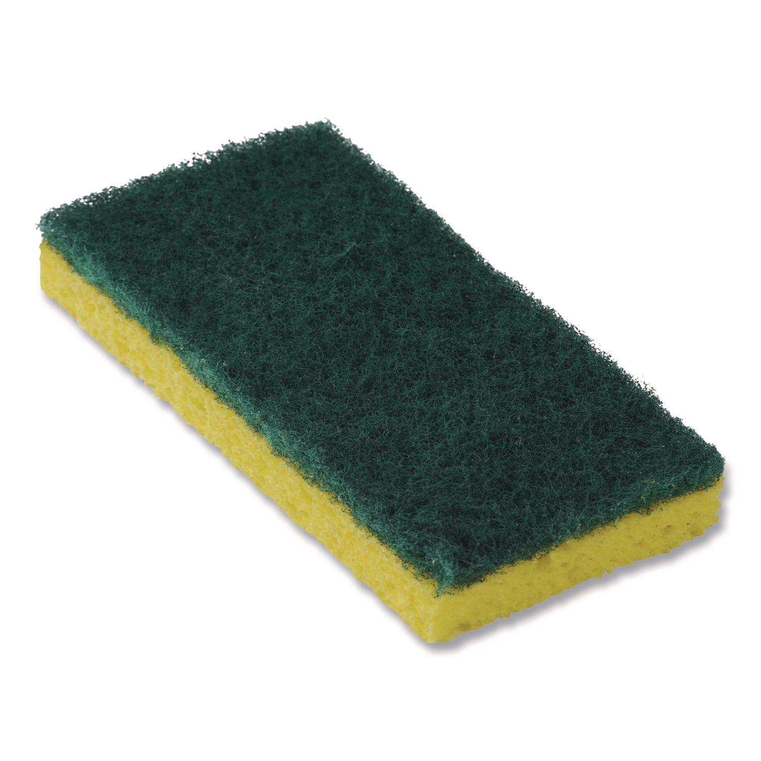 Americo Resort Cut Scrub Sponge, Medium Duty, 6.25 x 3.18, Green/Yellow, 40/Carton (AM7551013) Case of 40