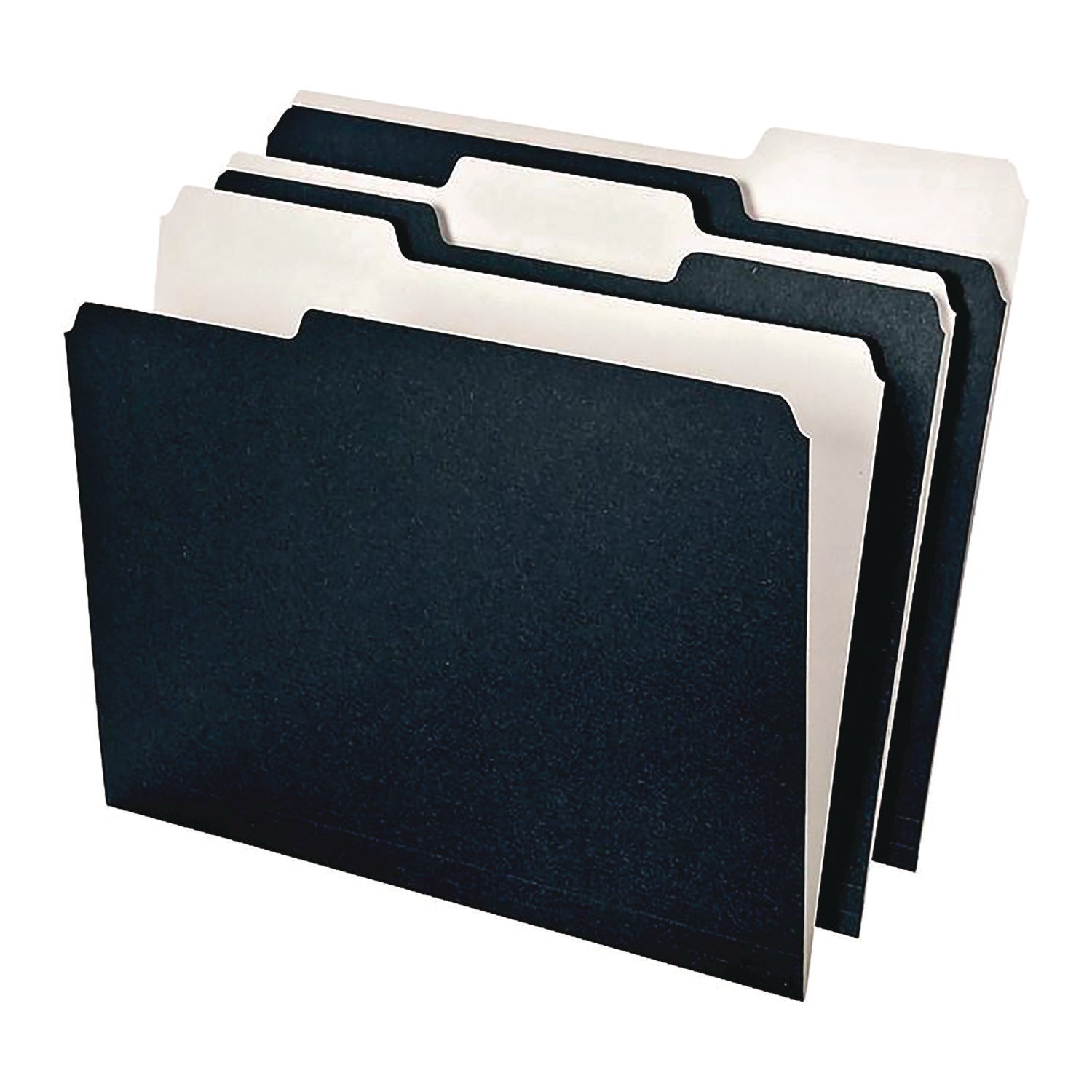 Ampad Earthwise Pendaflex File Folders, 1/3-Cut Tabs: Assorted, Letter Size, Black/White, 50/Box (PFX16101) Pack of 50