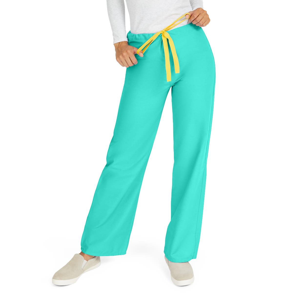 AngelStat Unisex Reversible Scrub Pants with Drawstring Waist, Jade, Size 2XL, Color Code, 1 EA (M600NTJXXL-CM) Each
