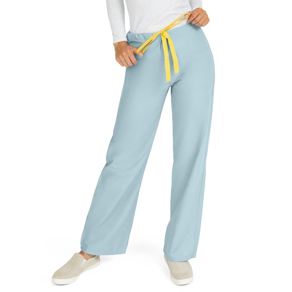 AngelStat Unisex Reversible Scrub Pants with Drawstring Waist, Misty, Size XL, Color Code, 1 EA (M600NTZXL-CM) Each