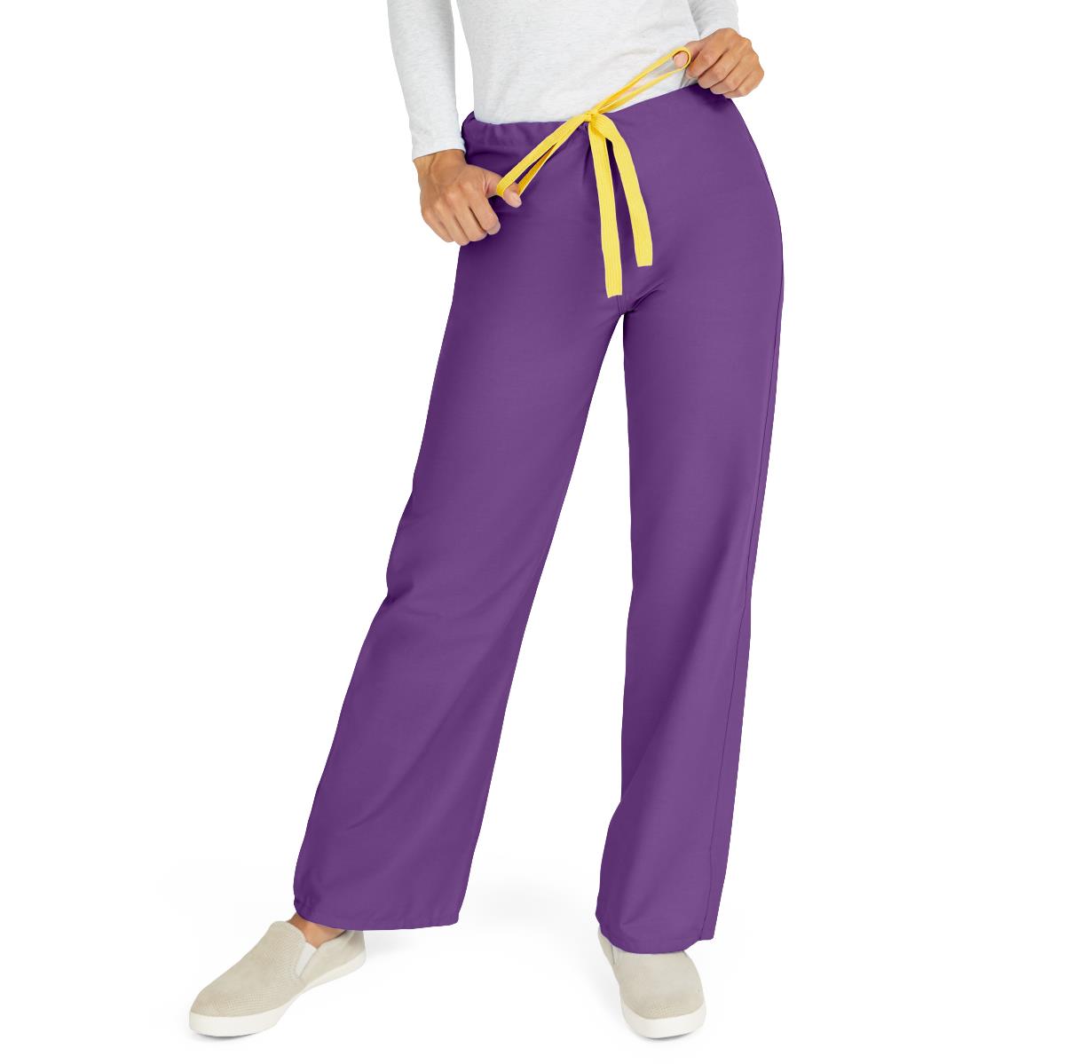 AngelStat Unisex Reversible Scrub Pants with Drawstring Waist, Regal Purple, Size 2XL, Angelica Color Code, 1 EA (600NRPXXL-CA) Each
