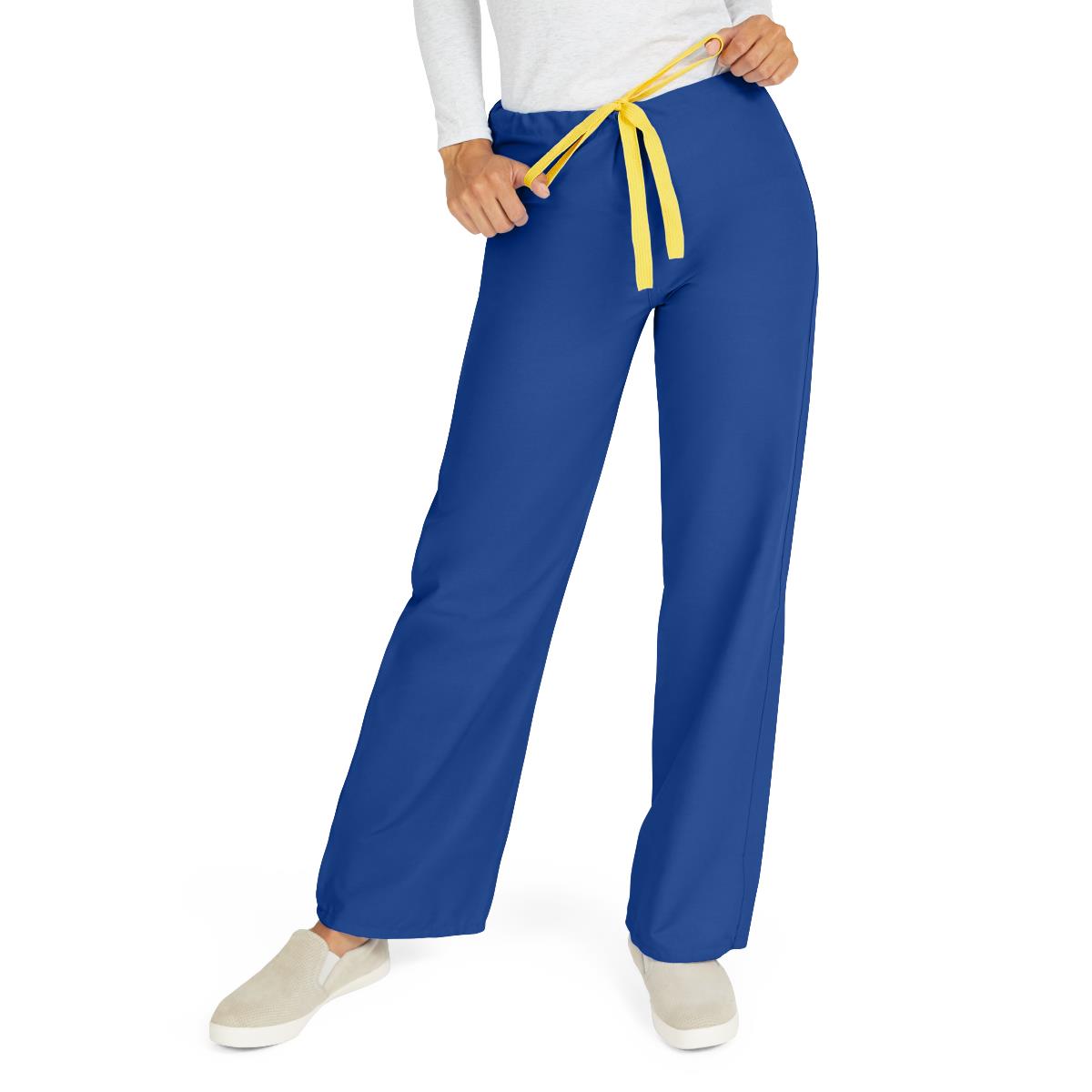 AngelStat Unisex Reversible Scrub Pants with Drawstring Waist, Sapphire, Size 2XL, Color Code, 1 EA (M600NHTXXL-CM) Each