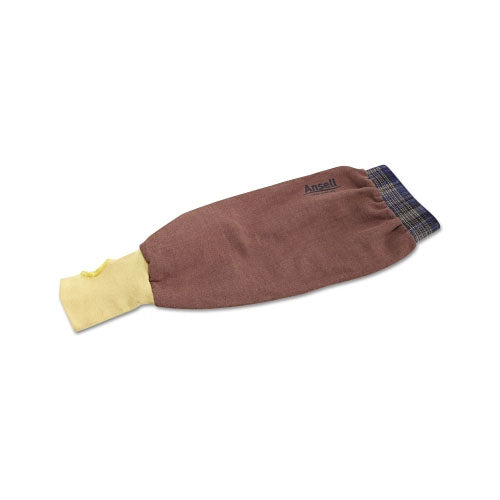 Ansell ActivArmr 59-406 FR Kevlar Blend Sleeves, 22 in Long, Slip On, One Size, Brown/Yellow/Blue (012-59-406-22in) Each