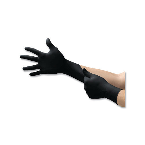 Ansell Black Dragon Latex Exam Gloves, Large, Natural Rubber Latex, Black (748-BD-1003-PF) 1 Box