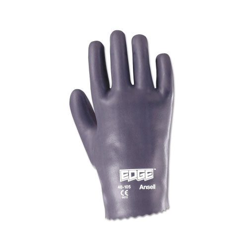 Ansell Edge Nitrile Gloves, Slip-On Cuff, Interlock Cotton, Size 9, Gray (012-40-105-9) 1 Dozen