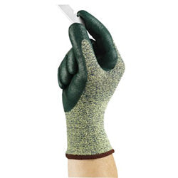 Ansell HyFlex 11-511 Nitrile Palm Coated Gloves, Size 8, Green/Yellow (012-11-511-8) 12 Pairs