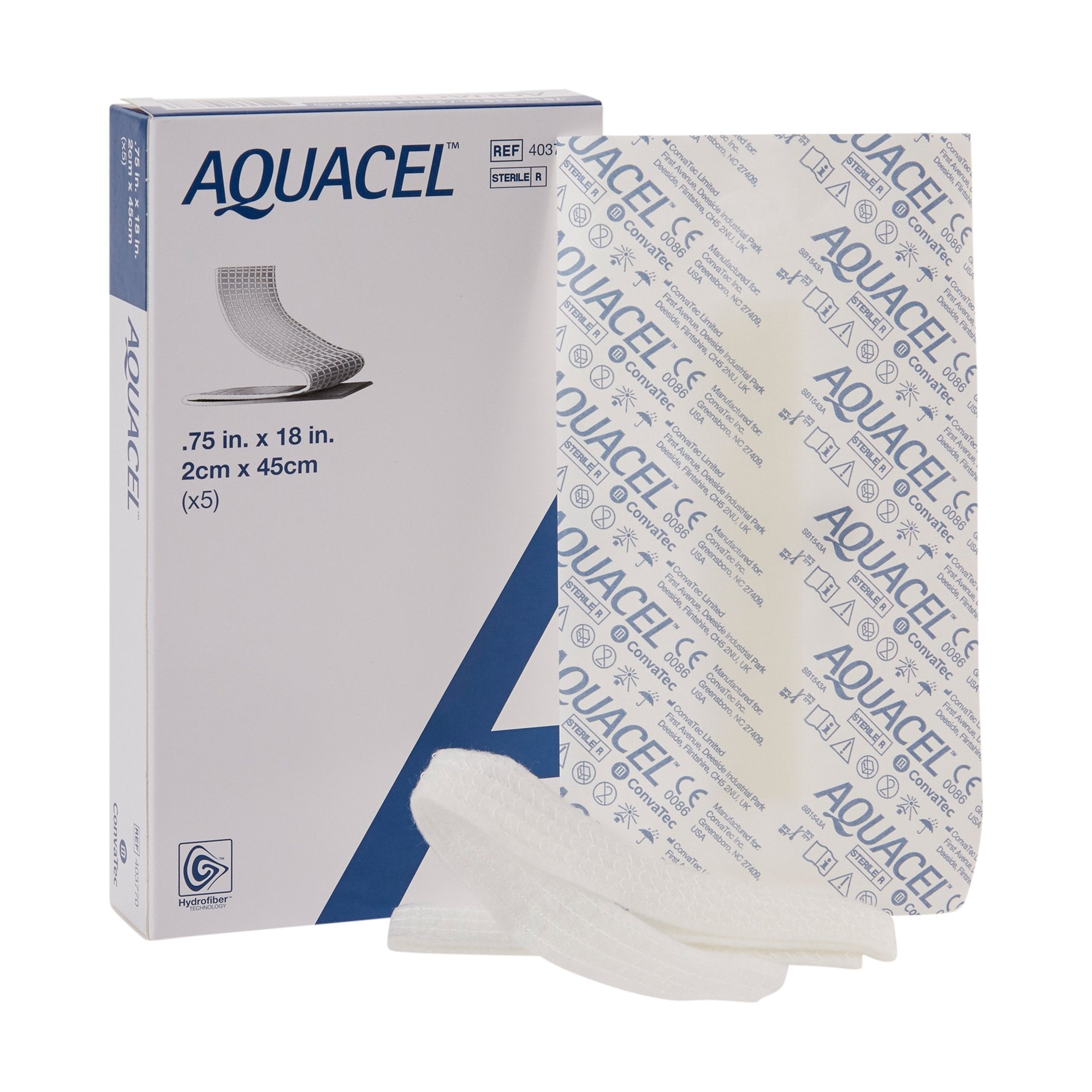 Aquacel Ribbon Gelling Fiber Wound Dressing 3/4 X 18 Inch Ribbon Sterile (689147_EA) 1/EA