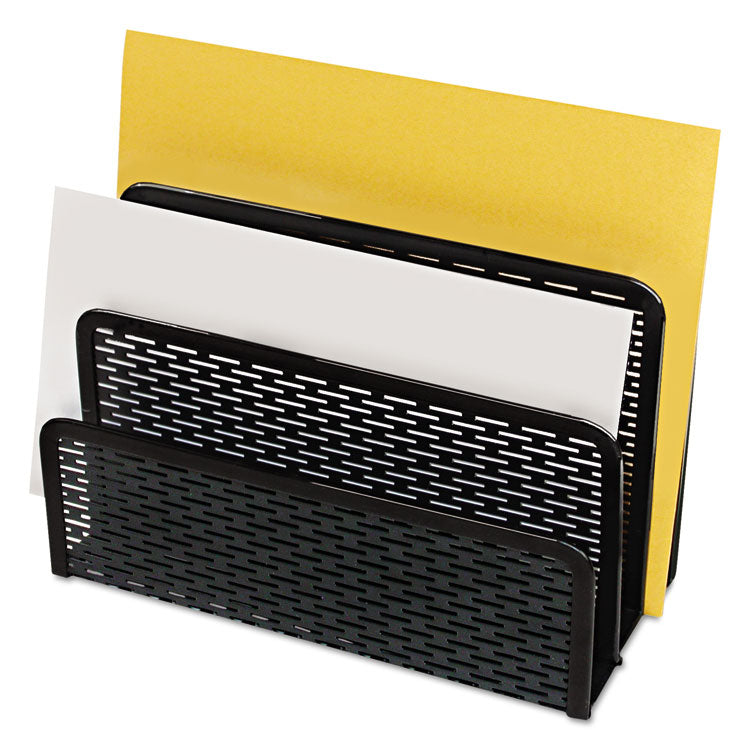 Artistic Urban Collection Punched Metal Letter Sorter, 3 Sections, DL to A6 Size Files, 6.5" x 3.25" x 5.5", Black (AOPART20003) Each