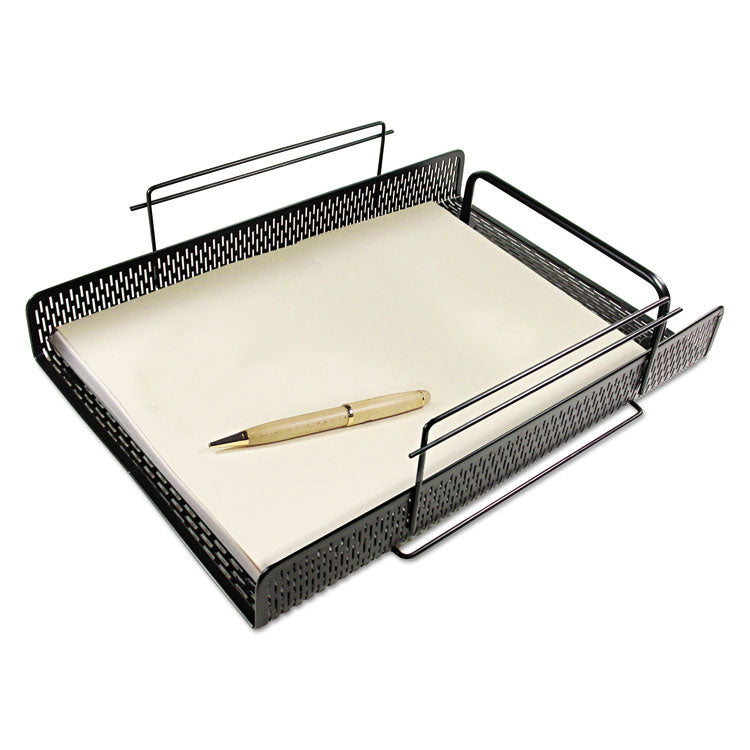 Artistic Urban Collection Punched Metal Letter Tray, 1 Section, Letter Size Files, 10" x 13.75" x 3.5", Black (AOPART20002) Each