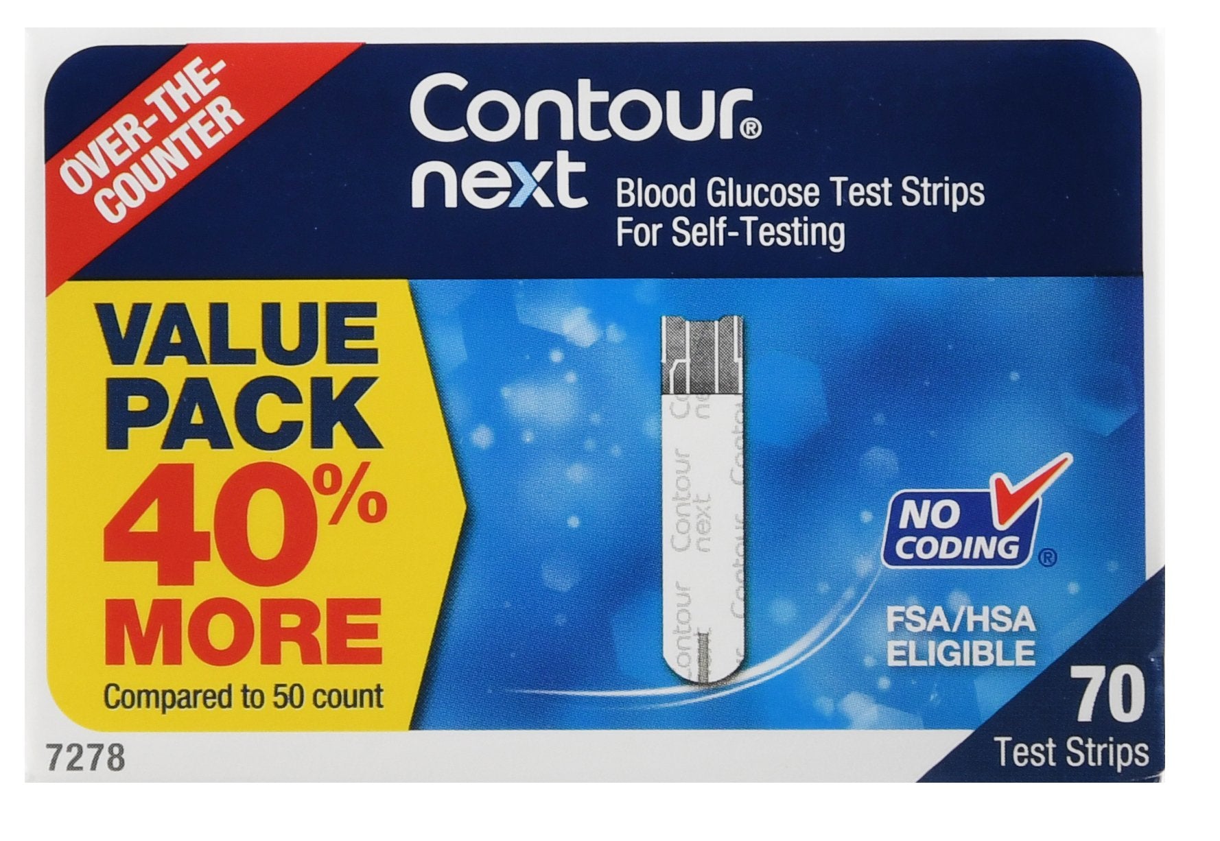 Ascensia Contour Blood Glucose Test Strips 70 Strips per Pack (1146190_BX) 70/BX