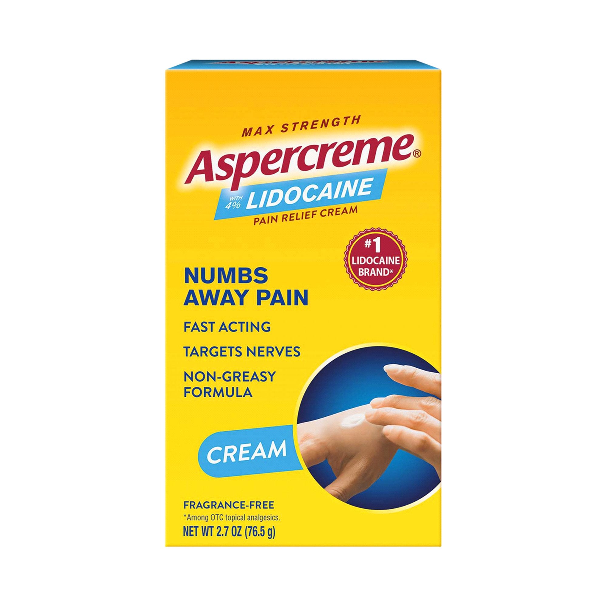 Aspercreme Topical Pain Relief 4% Strength Lidocaine Cream 2.7 oz. (1187152_EA) 1/EA