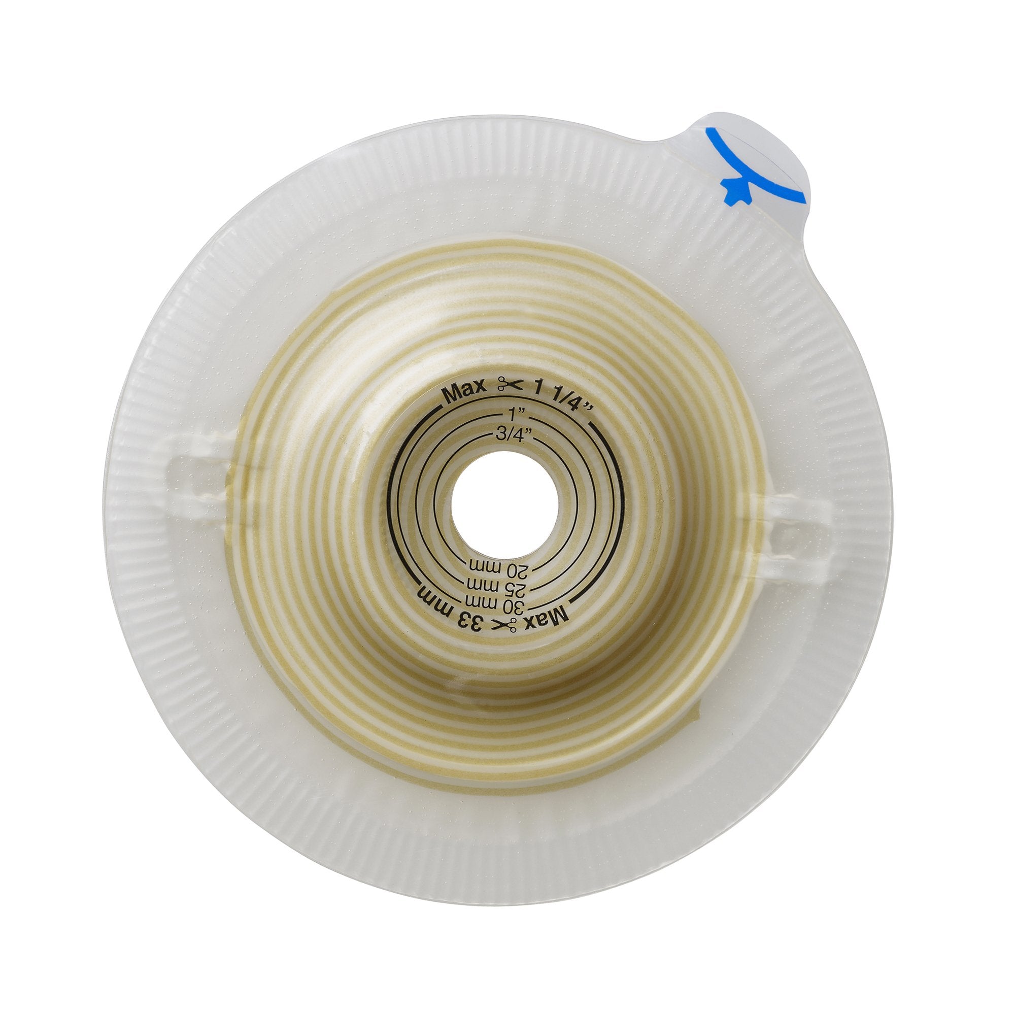 Assura Ostomy Barrier Trim to Fit, Extra Extended Wear Spiral Adhesive 50 mm Flange Red Code System Synthetic Resin 5/8 to 1-5/16 Inch Opening (478783_BX) 5/BX