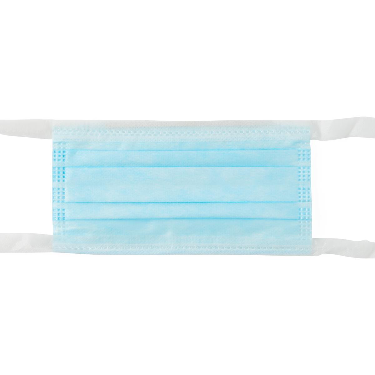 ASTM Level 1 Surgical Face Mask with Horizontal Ties, Blue, 50/BX (NON27600Z) Box of 50