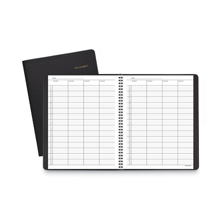 AT-A-GLANCE Four-Person Group Undated Daily Appointment Book, 10.88 x 8.5, Black Cover, 12-Month (Jan to Dec): Undated (AAG8031005) Each