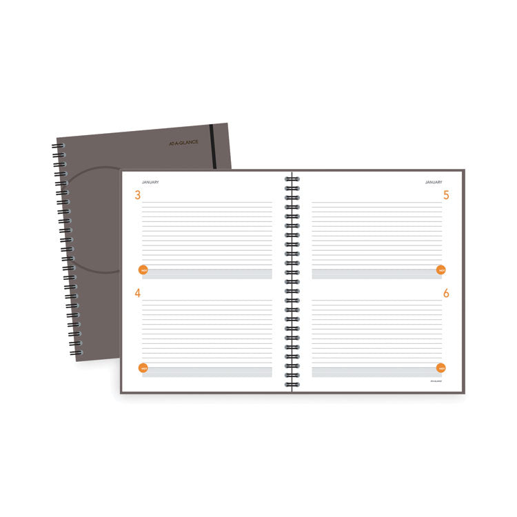 AT-A-GLANCE Plan. Write. Remember. Planning Notebook Two Days Per Page , 11 x 8.38, Gray Cover, Undated (AAG80620430) Each
