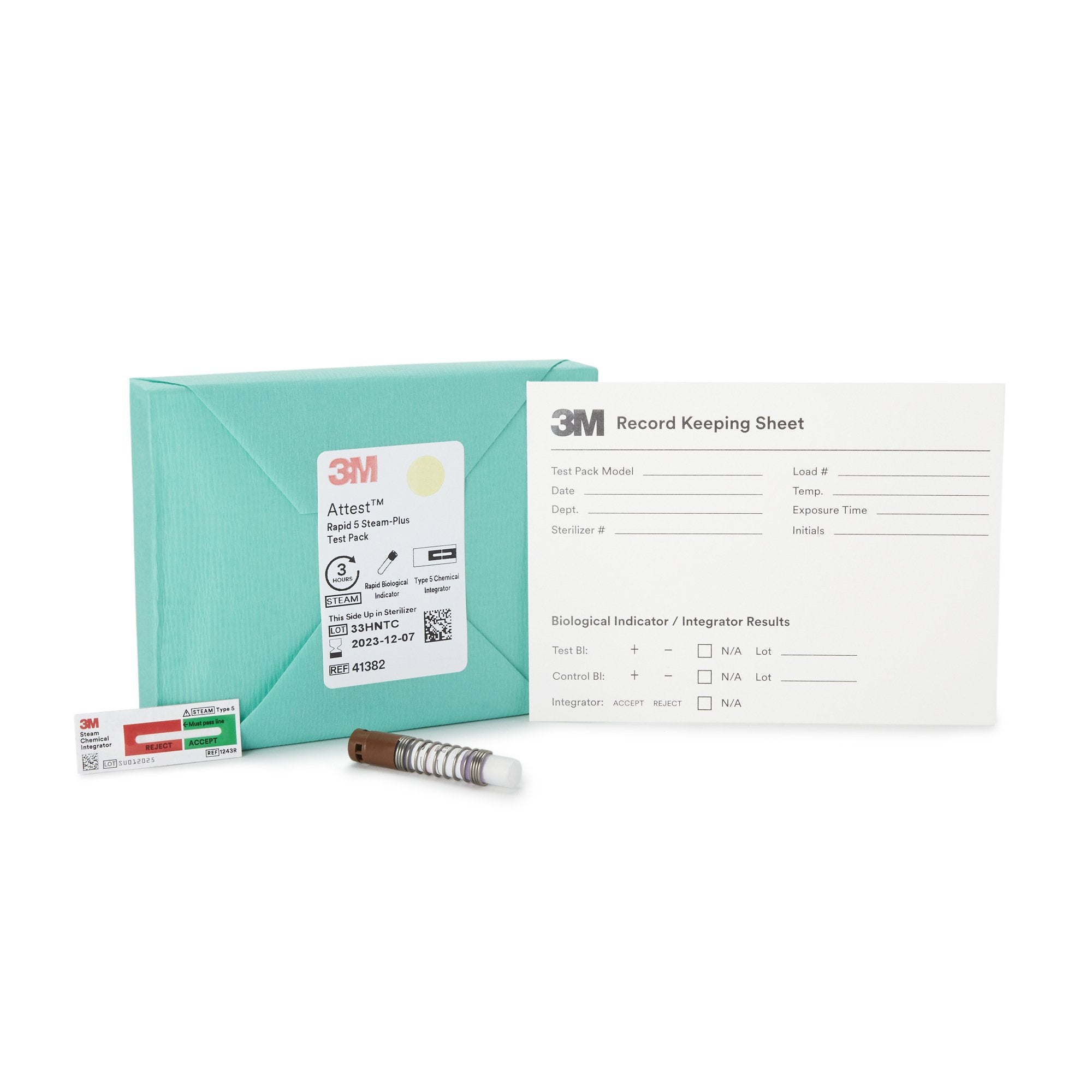 Attest Rapid 5 Steam-Plus Sterilization Biological Indicator Pack Steam 2 Inch Length (566792_BX) 16/BX