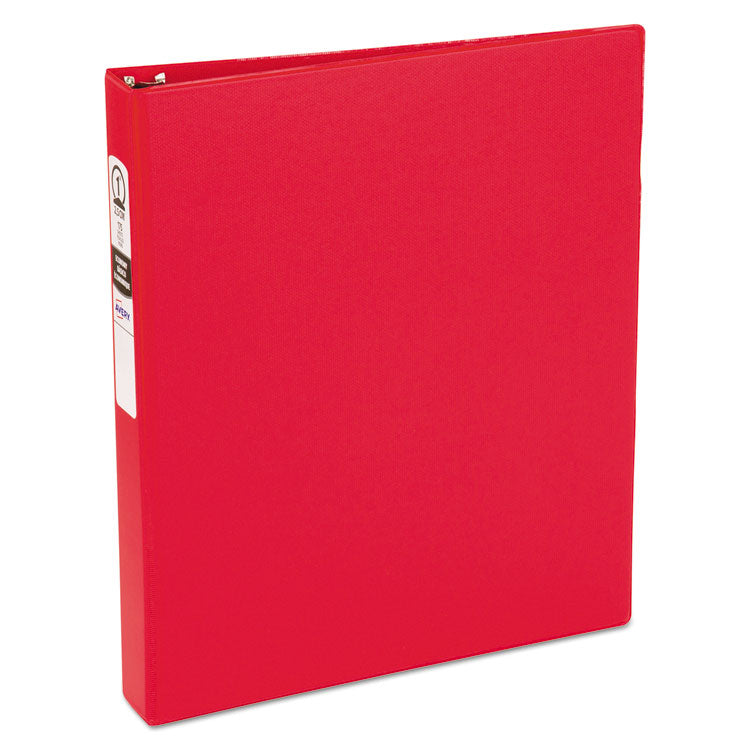 Avery Economy Non-View Binder with Round Rings, 3 Rings, 1" Capacity, 11 x 8.5, Red, (3310) (AVE03310) Each
