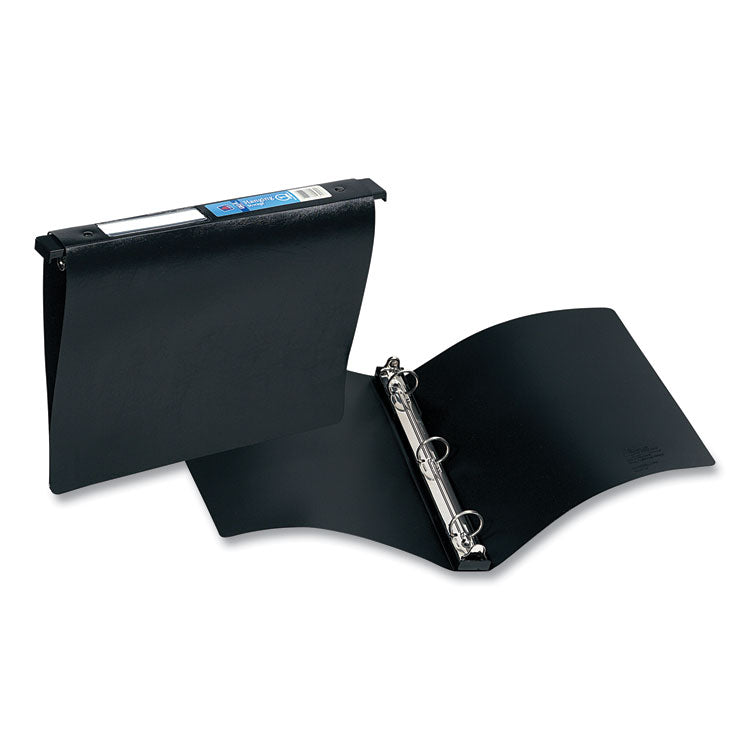 Avery Hanging Storage Flexible Non-View Binder with Round Rings, 3 Rings, 1" Capacity, 11 x 8.5, Black (AVE14801) Each