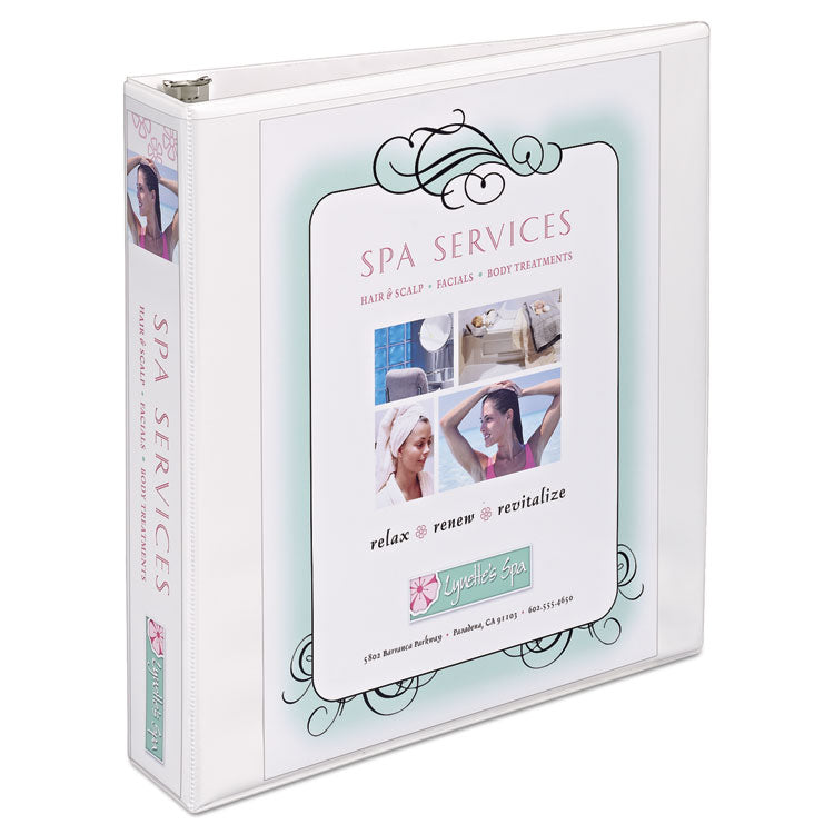 Avery Heavy-Duty Non Stick View Binder with DuraHinge and Slant Rings, 3 Rings, 1.5" Capacity, 11 x 8.5, White, (5404) (AVE05404) Each