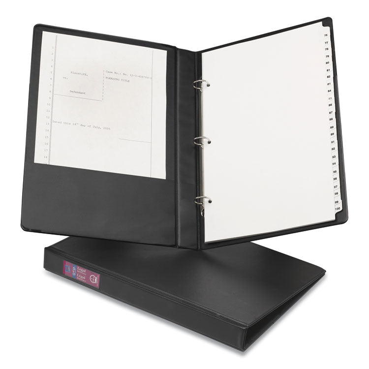 Avery Legal Durable Non-View Binder with Round Rings, 3 Rings, 1" Capacity, 14 x 8.5, Black, (6400) (AVE06400) Each