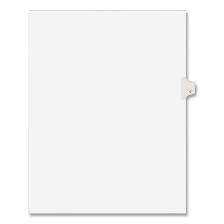Avery Preprinted Legal Exhibit Side Tab Index Dividers, Avery Style, 26-Tab, J, 11 x 8.5, White, 25/Pack, (1410) (AVE01410) Pack of 25