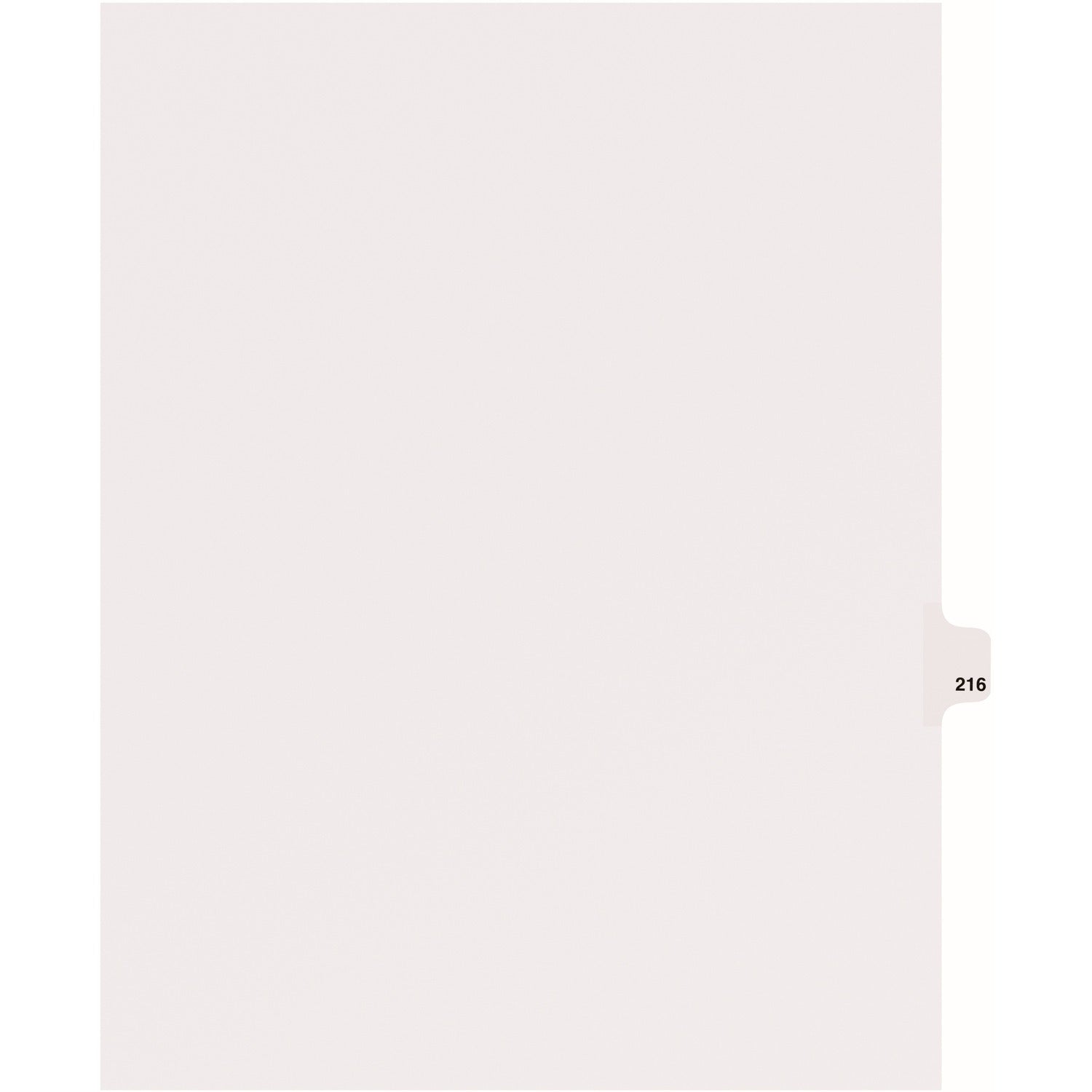 Avery® Individual Legal Dividers, Letter Size, Exhibit 216, White (AVE82432) Pack of 25
