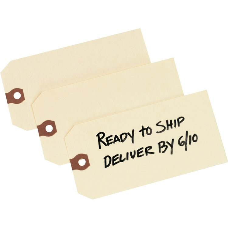 Avery Unstrung Shipping Tags, 13-pt. Stock, 5 1/4 x 2 5/8, Manila, 1,000/Box (AVE12306) Box of 1000