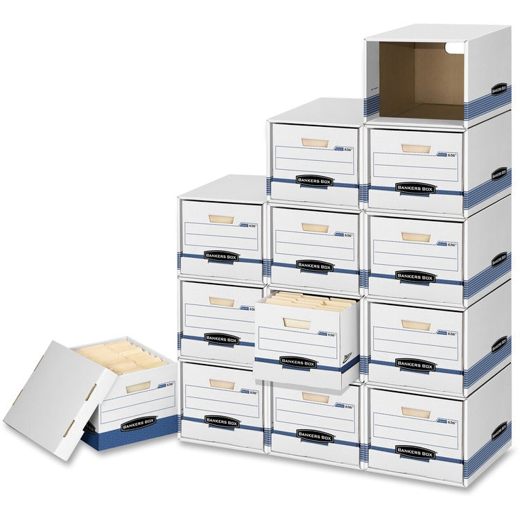 Bankers Box File/Cube Box Shell, Letter/Legal, 12" x 15" x 10", BE/WE (FEL01626) Carton of 6