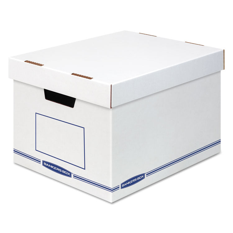 Bankers Box Organizer Storage Boxes, X-Large, 12.75" x 16.5" x 10.5", White/Blue, 12/Carton (FEL4662401) Case of 12