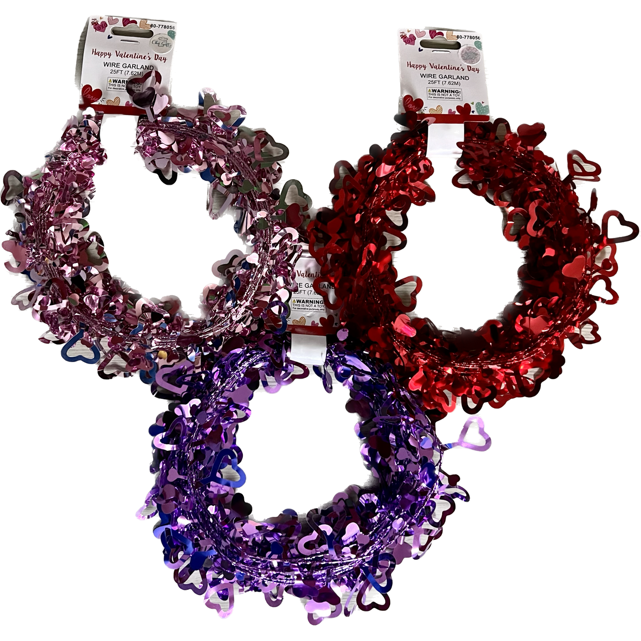 VALENTINE WIRE GARLANDPURPLE