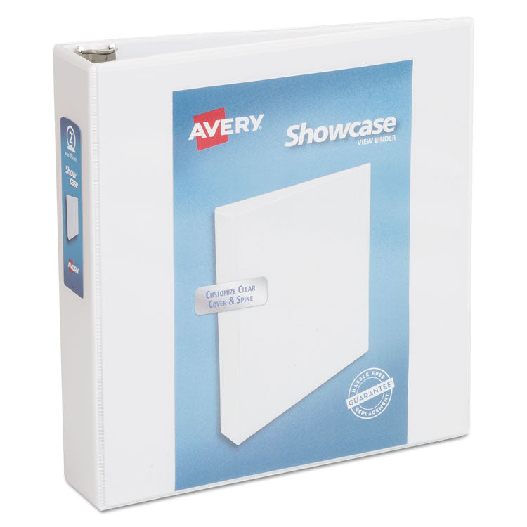 Avery Showcase Economy View Binder with Round Rings, 3 Rings, 2" Capacity, 11 x 8.5, White (AVE19701) Each