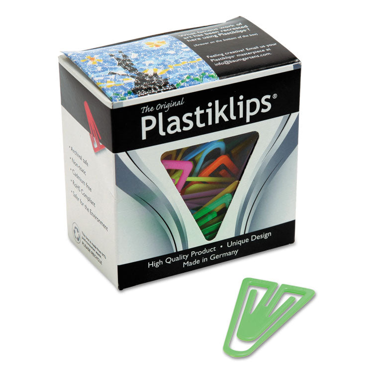 Baumgartens Plastiklips Paper Clips, Extra Large, Smooth, Assorted Colors, 50/Box (BAULP1700) Box of 50