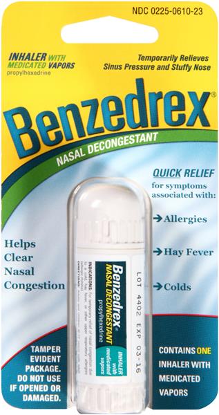 Benzedrex Nasal Decongestant 250 mg Strength Inhalation (830830_EA) 1/EA