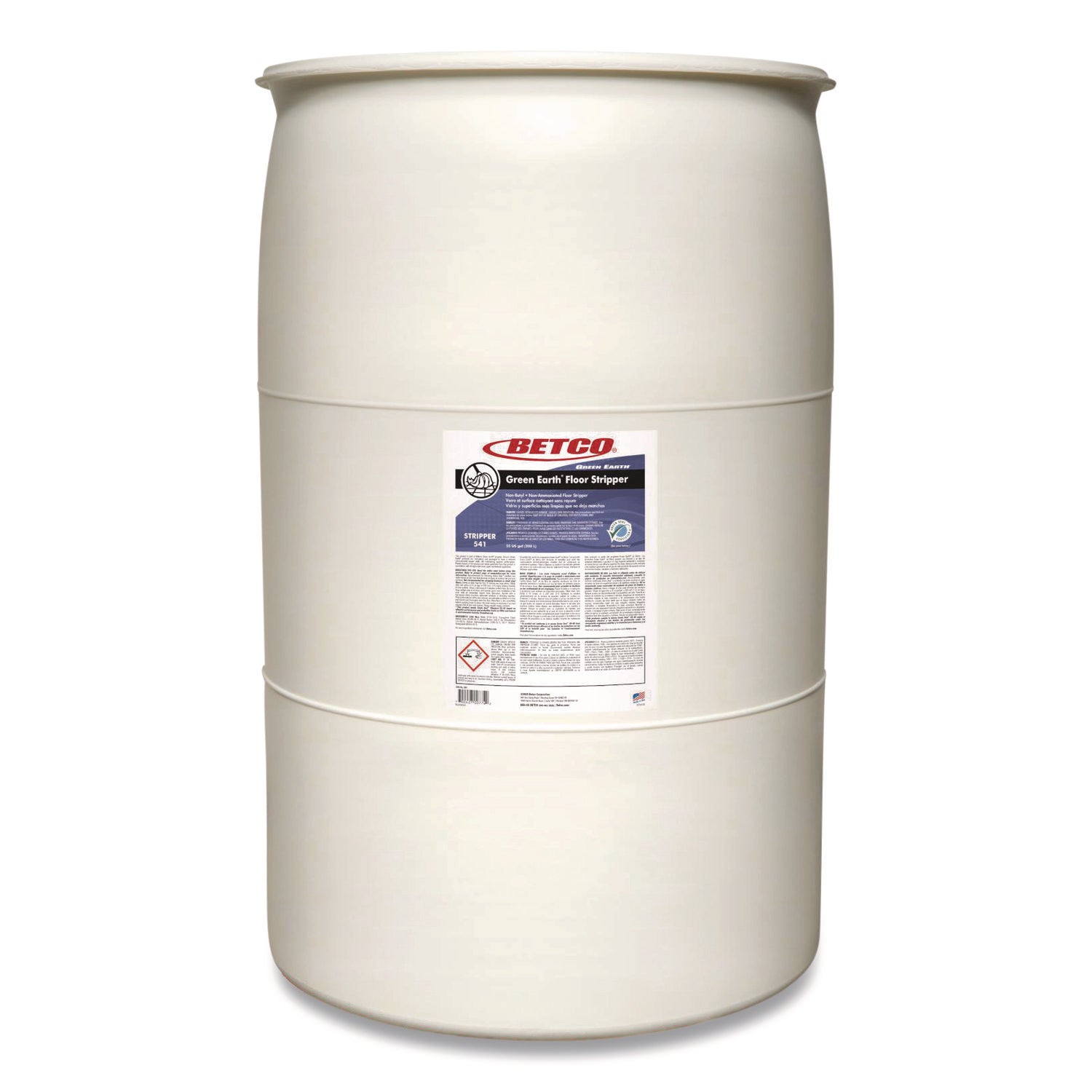 Betco Green Earth Floor Stripper, 55 gal Drum (BET5415500) Each