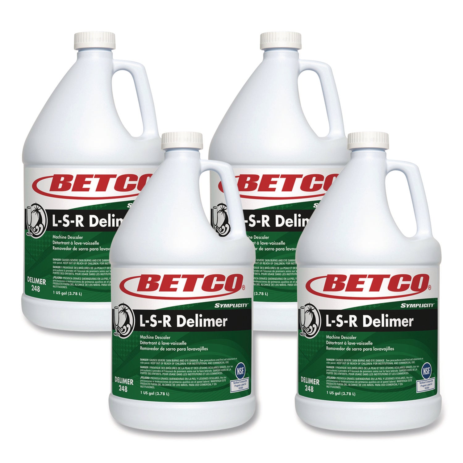 Betco L S R Delimer, Floral Scent, 1 gal Bottle, 4/Carton (BET2480400) Case of 4