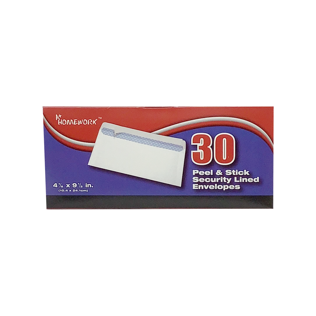 #10 SECURITY PEEL & SEAL ENVELOPE 30 PC