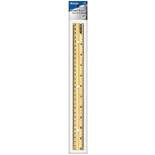 12"/30 CM WOODEN RULER