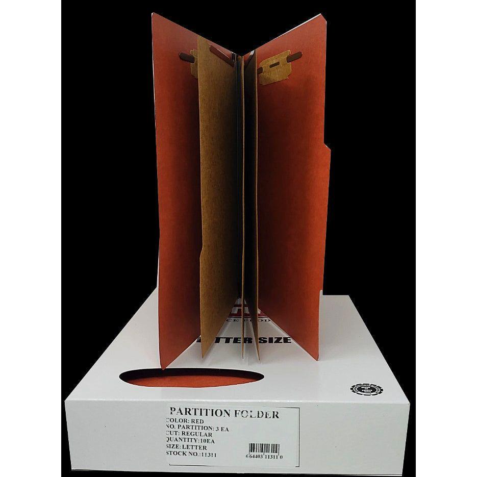 3 PARTITION FOLDER RED LETTER BOX/10