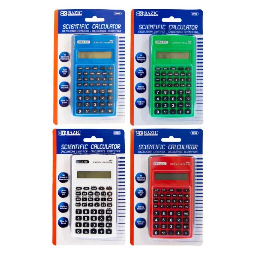 56 FUNCTION SCIENTIFIC CALCULATOR W/CASERed