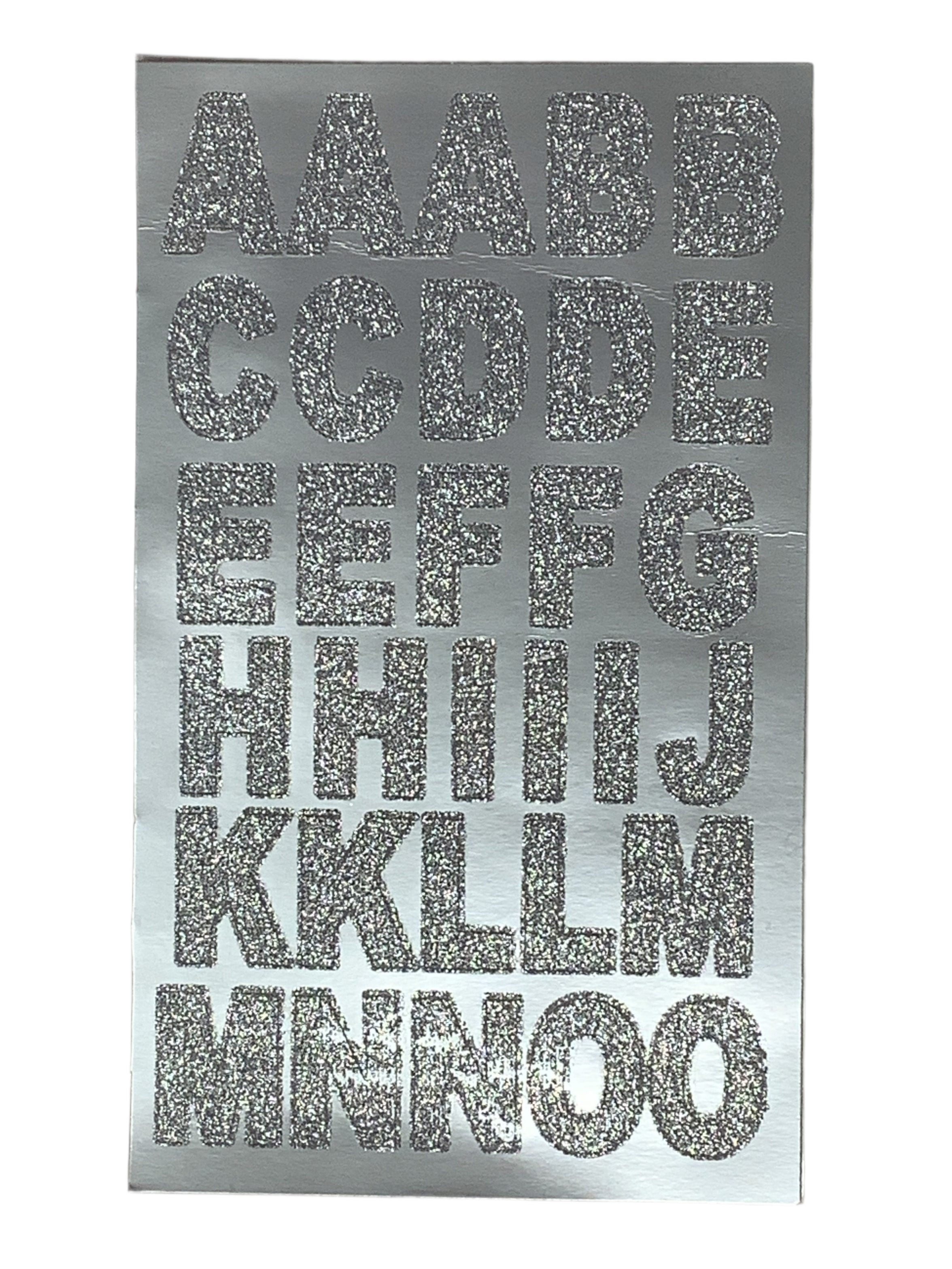 ALPHABET BOARD STICKER-SILVER 1 IN